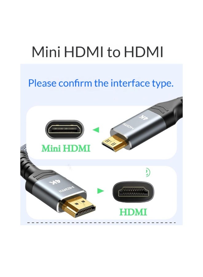 محول Micro HDMI إلى HDMI رمادي اللون، كابل محول Micro HDMI ذكر إلى HDMI أنثى، يدعم دقة 4K@60Hz HDR 3D Dolby 18Gbps، متوافق مع الأجهزة اللوحية وأجهزة الكمبيوتر المحمولة وأجهزة التلفزيون وأجهزة الكمبيوتر المكتبية وأجهزة العرض وكاميرات الحركة الأخرى. - Image 2